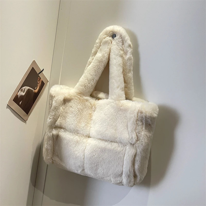 Solid Milk Cotton Tote Bags Casual Interior Compartment High Quality Bags for Women Large Capacity Hasp Womens Handbags 241111