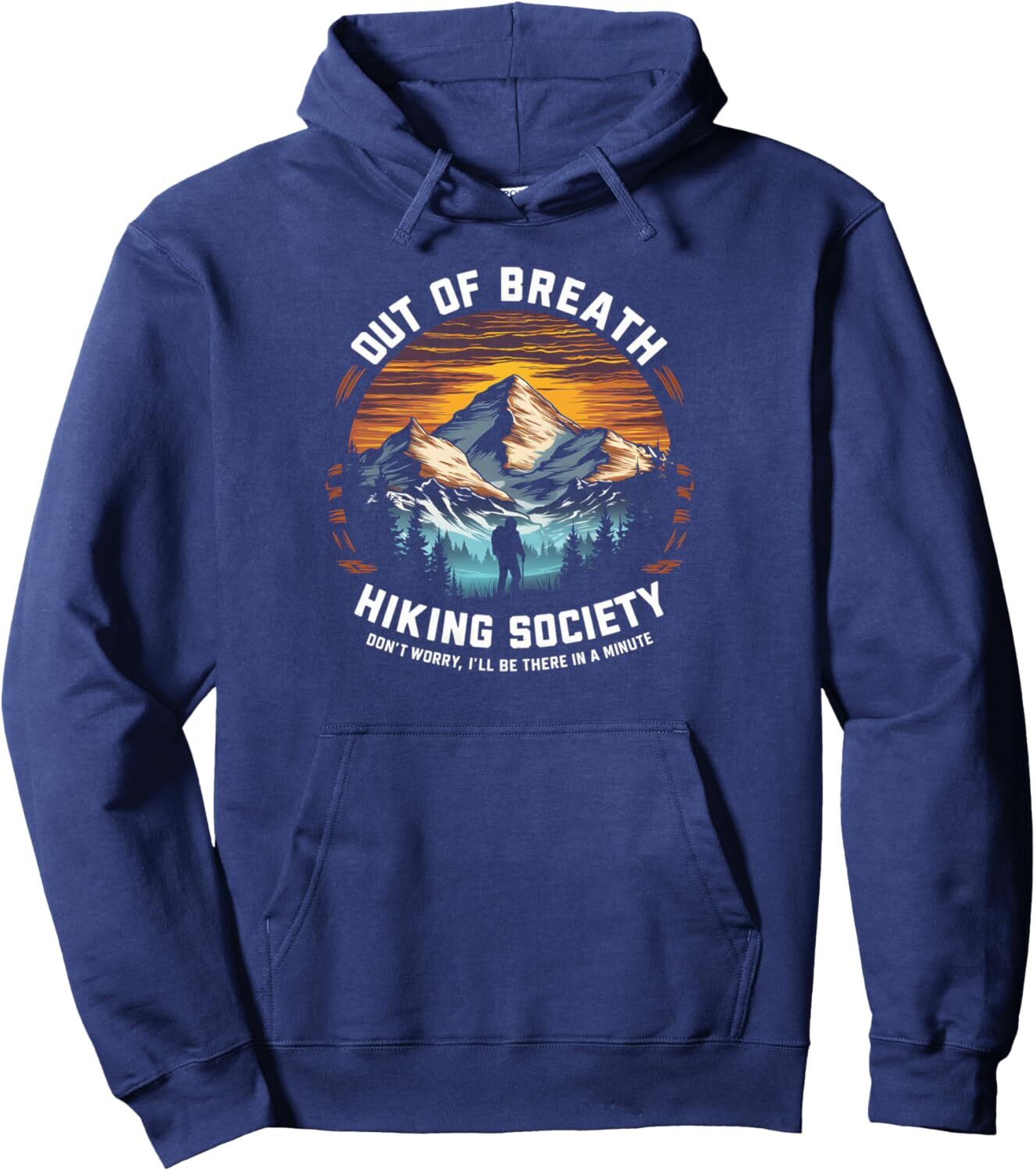 Hoodie for Mens Womens Hiking Mountain Climber Out Of Breath Hiking Society Funny Pullover Hoodie Graphic Hoodies sweatshirt