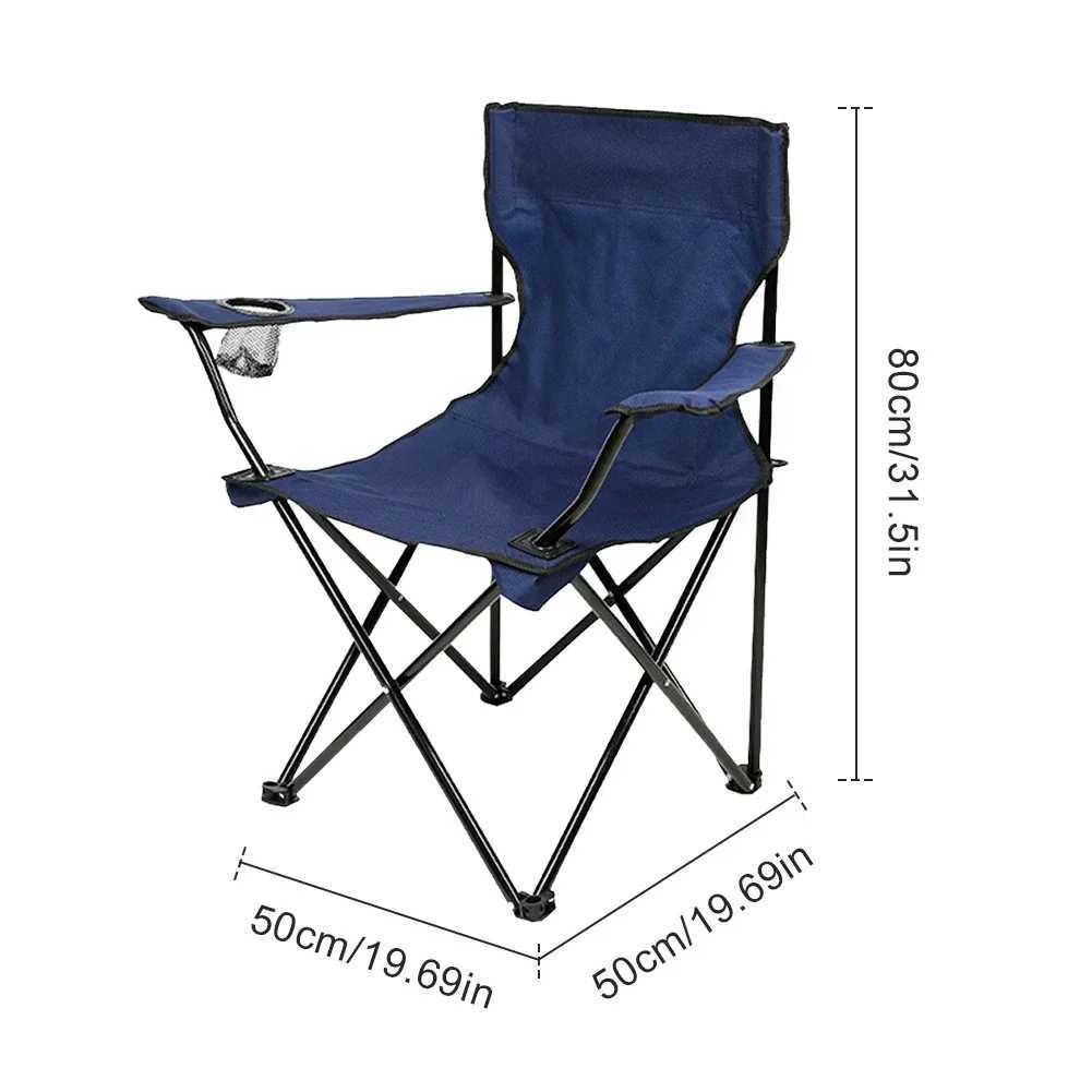 Folding chair with handbag and armrest foldable portable camping chair heavy-duty travelW241111