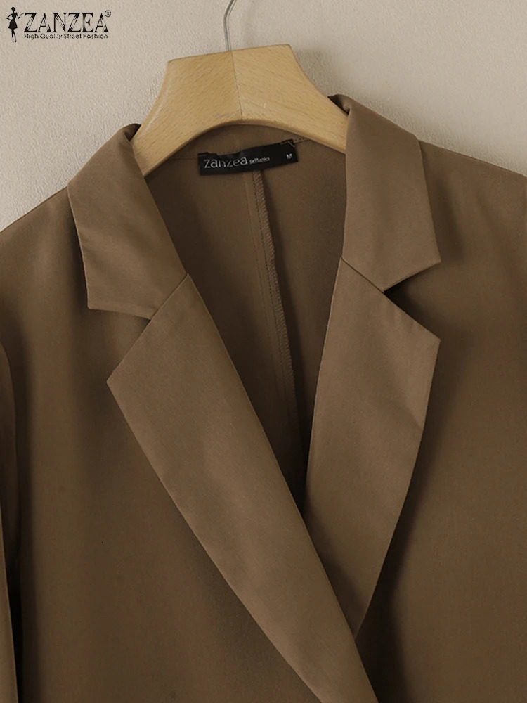 ZANZE Elegant Womens Autumn Long Sleeve Jacket Patch Work Jacket Office Womens Coats Womens Solid OL Work Jacket 241111