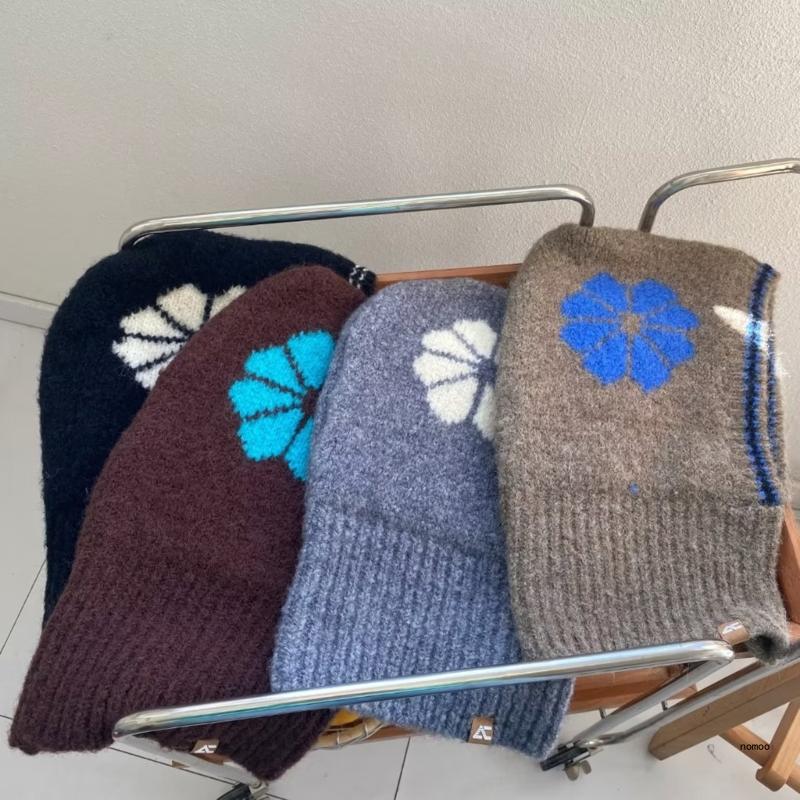 Knitted Ear Flap for Female Girl Winter Warm Balaclava Scarf Women Crochet Neck Cover Hat Teens Soft Hooded Cap