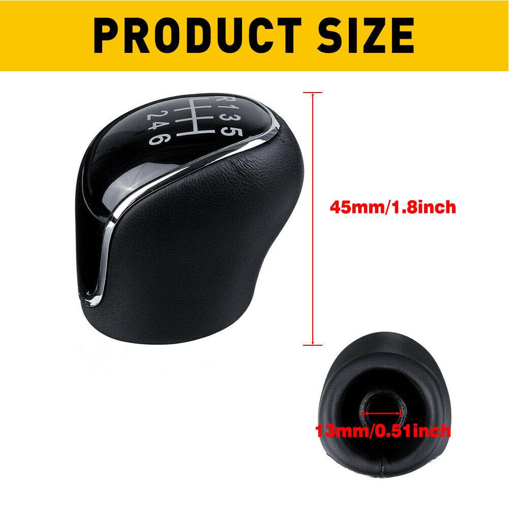 Speed Gear Shift Knob for FORD eo For S Max C Focus Kuga Leather Shifter Lever Arm Headball Car Accessories 5