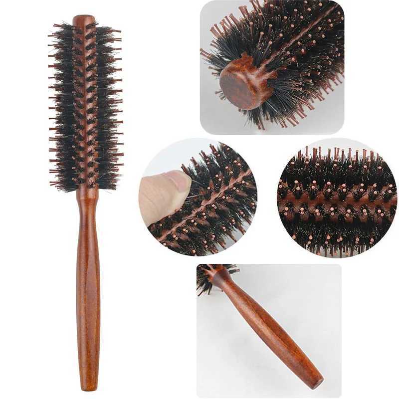 Pig mane solid wood curly hair comb square handle curly hair comb household style four flat curly hair comb W241112
