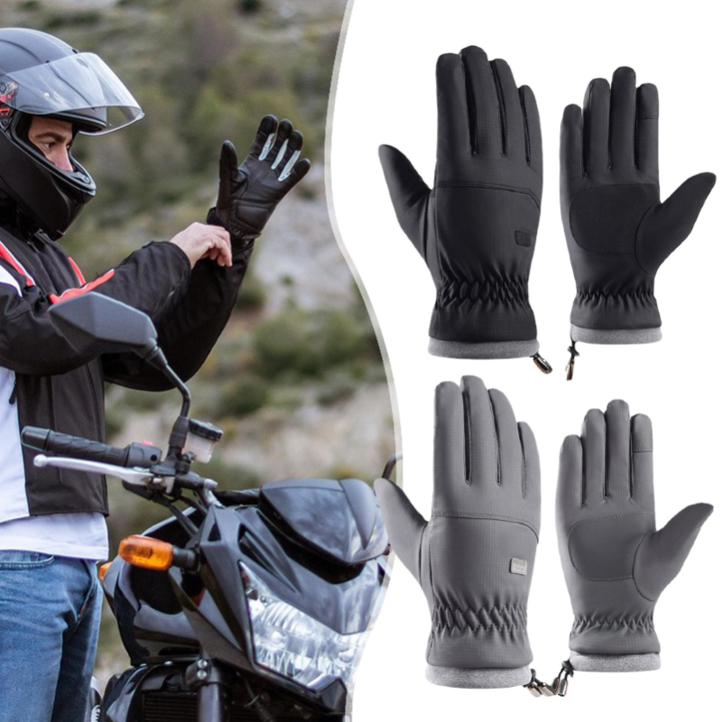 Winter Men Motorcycle Touchscreen Gloves Motocross Riding Gloves Vintage Bike Non-Slip Cold Gloves Warm Cycling Protective Gear f7830