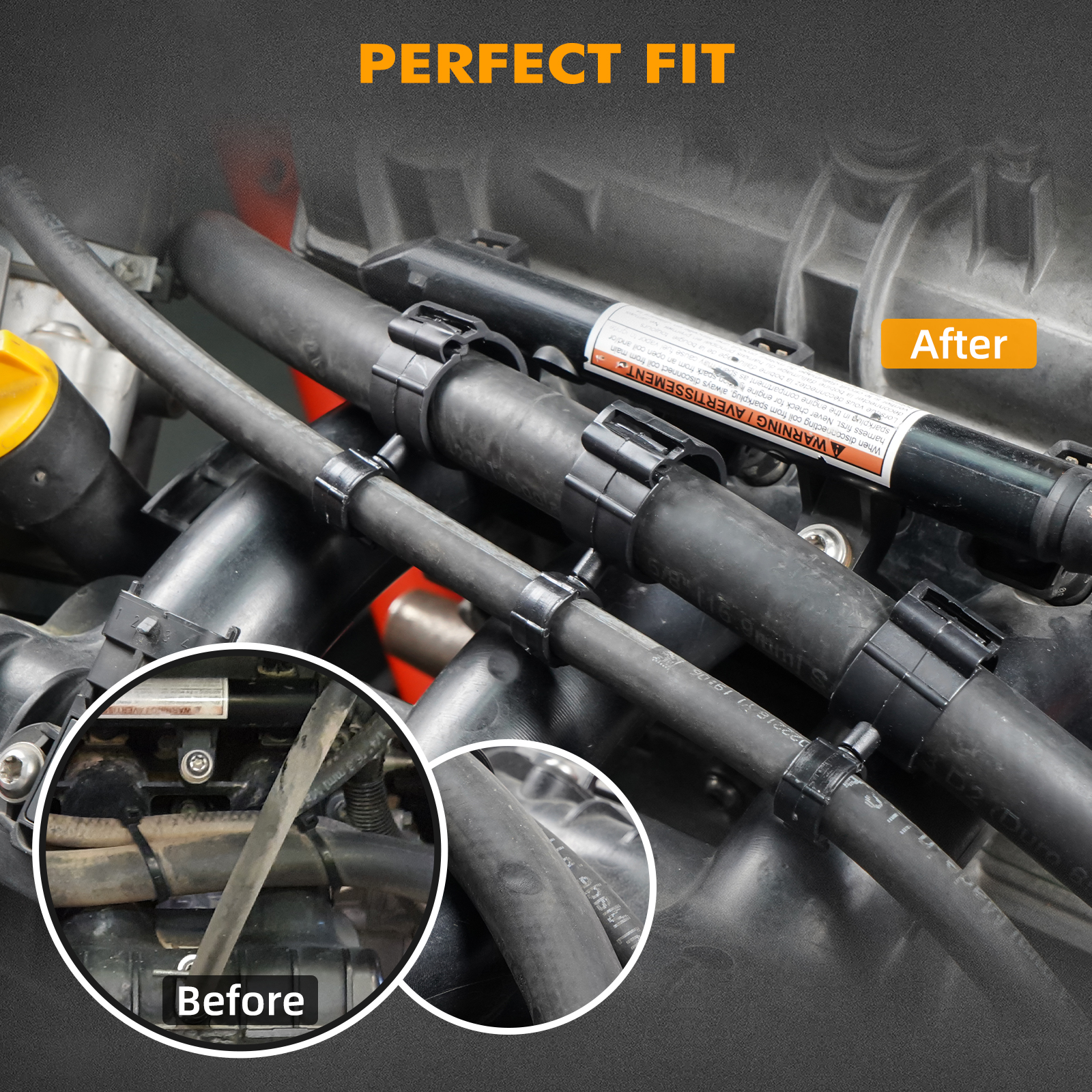 Coolant Hose Clamp Kit Can-Am Maverick For X3 4PCS 4X4 Max R RR 900 HO 2018 2017-2023 2022 2021 UTV Accessories Nylon