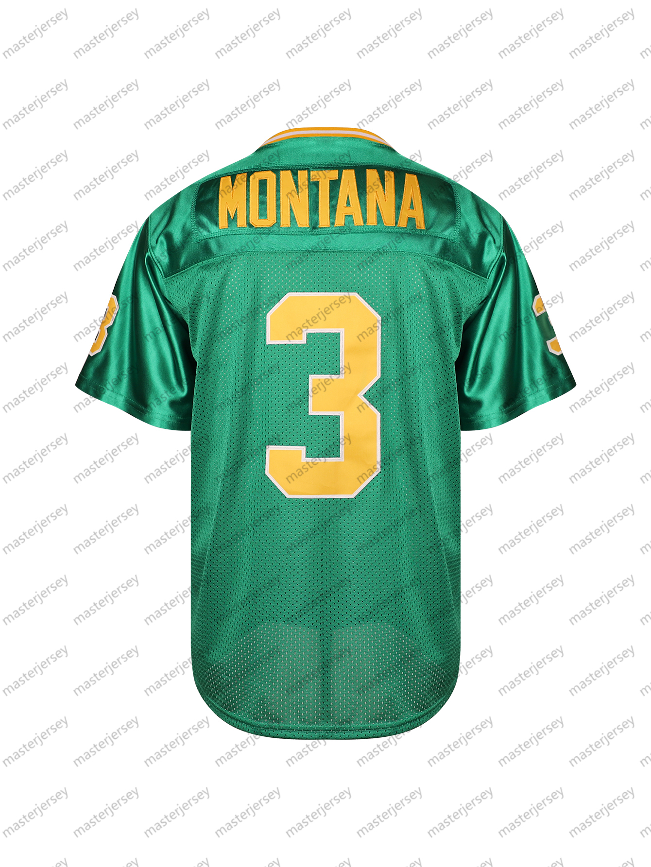 #3 MONTANA Comfy V-Neck Football Jerseys Men Mesh Embroidery For Training And Competition Breathable Moisture-Wicking Short Sleeve Top for Active Jers