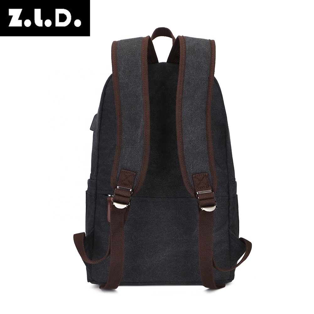 USB School Backpacks Charging Canvas Bags for Teenagers Boy Girls Large Capacity Travel Men 7802b