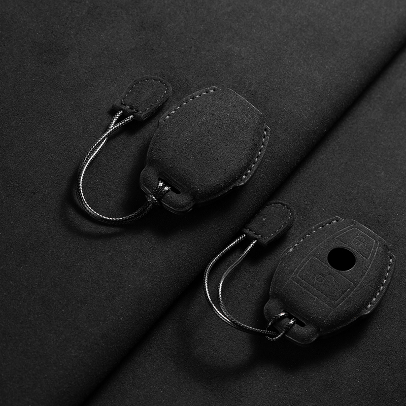 Leather Car Key Case For Mercedes Benz A C E S G Class GLC CLE CLA GLB GLS W X AMG Fob Suede Accessories 5
