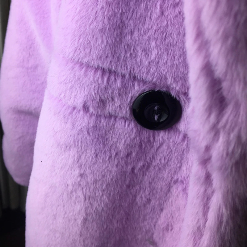 Womens ultra-fine hooded faux fur coat plush jacket teddy coat fluffy clothes plus size 5XL winter 241112