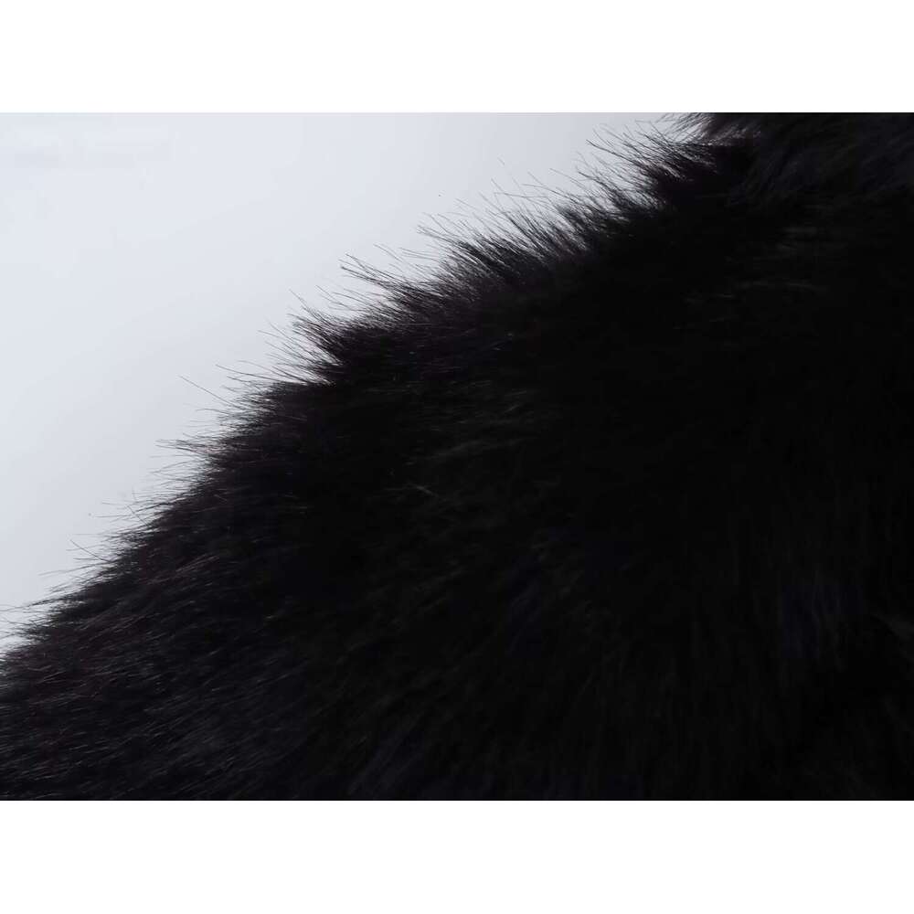 shanshi fur coat women Women's winter new artificial fur effect black coat jacket