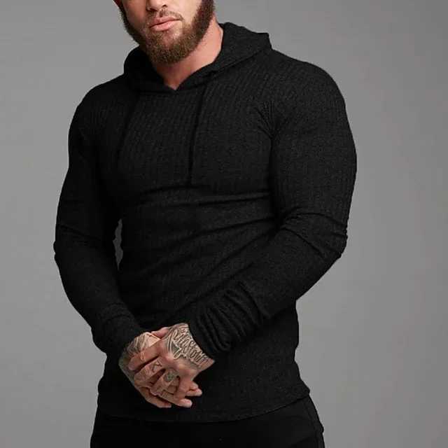 New winter hooded sweater mens warm turtle neck mens sweater ultra-thin fit pull rod mens classic sweater mens knitted pull rod W2411111