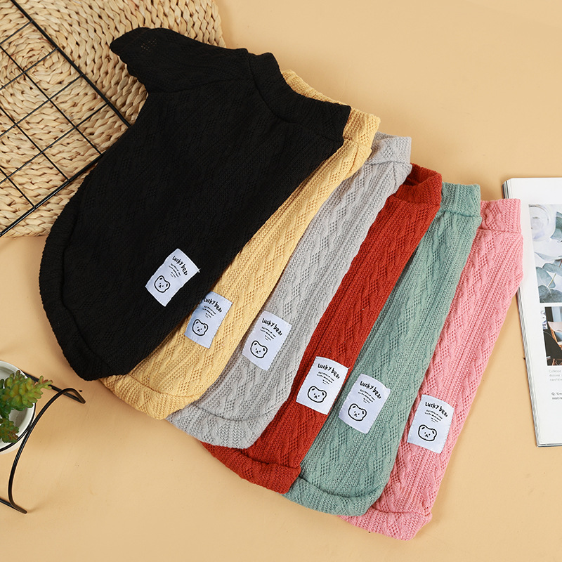 Puppy Cat Sweater Winter Warm Dog Clothes for Small Dogs Pet Knitted Vest Dachshund Costume Schnauzer Chihuahua Yorkie Sweaters Free shipping