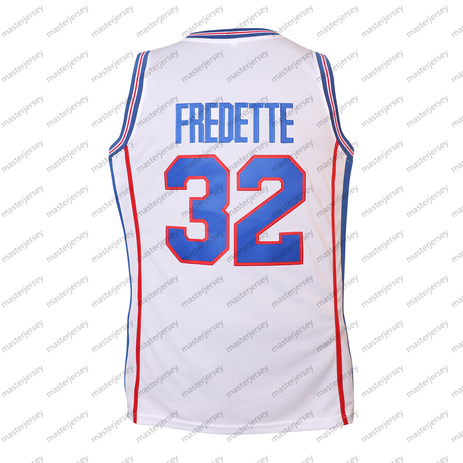 #32 FREDETTE Men's Basketball Jersey Sweatshirt - Embroidered Movie Mesh Letters & Numbers, Crew Neck Sleeveless Training Vest, Loose Fit Athleti