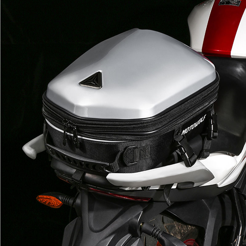 Waterproof Motorcycle Rear Moto Seat Tail Pack Helmet Shoulder Bag High Capacity For HONDA Suzuki