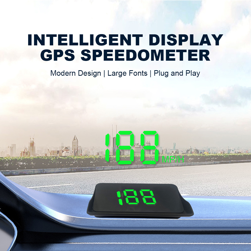 GPS HUD Head-up Display Car Speedometer Windshield Speed Projector Universal KMH Digital Speed Meter Auto Electronic Accessories
