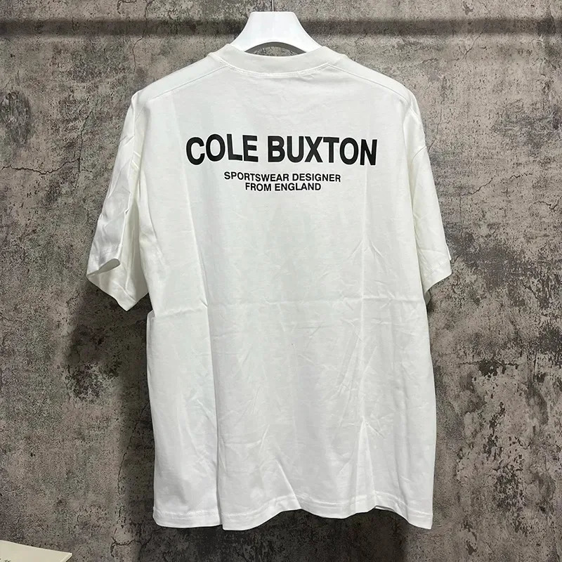 Summer Navy Blue Cole Buxton T Shirt Men Women Heavy Fabric Quality Loose Tee Classic Slogan Print CB Short Sleeve 240412 - view 6
