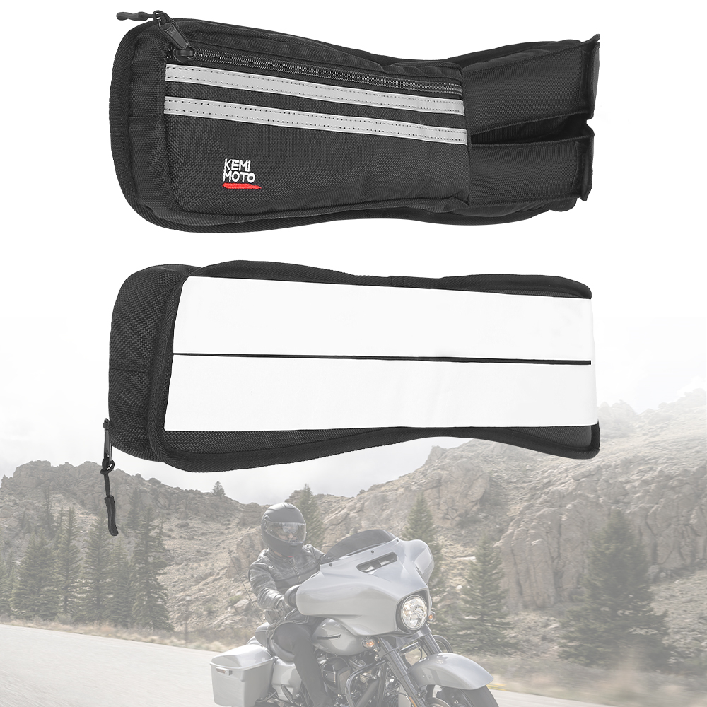 Motorcycle Saddlebag Lid Storage Bag Organizers 2 Pack for Touring Street King Road Electra Glide FLH 2014-2023
