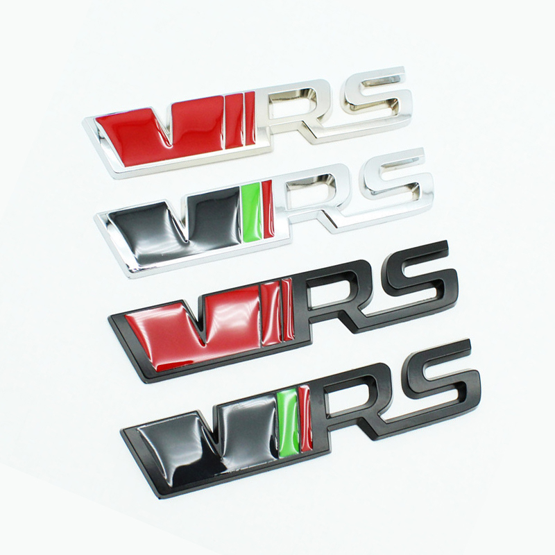 1 Pieces VRS 3D Metal Decals Car Sticker Trunk Grill Body Badge Octavia FABIA KAMIQ KAROQ KODIAQ RAPID SUPERB Grille Emblem