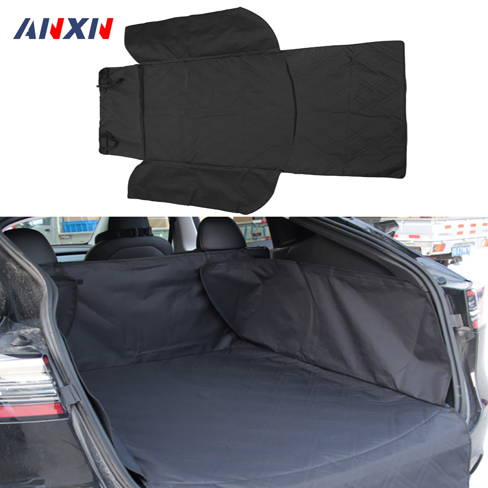 Car Pet Mat Compatible for Tesla Model Y Rear Trunk Dog Seat Cover Waterproof 600D Oxford Cloth Dirt Proof Pad Pet Bed Protector 9854e