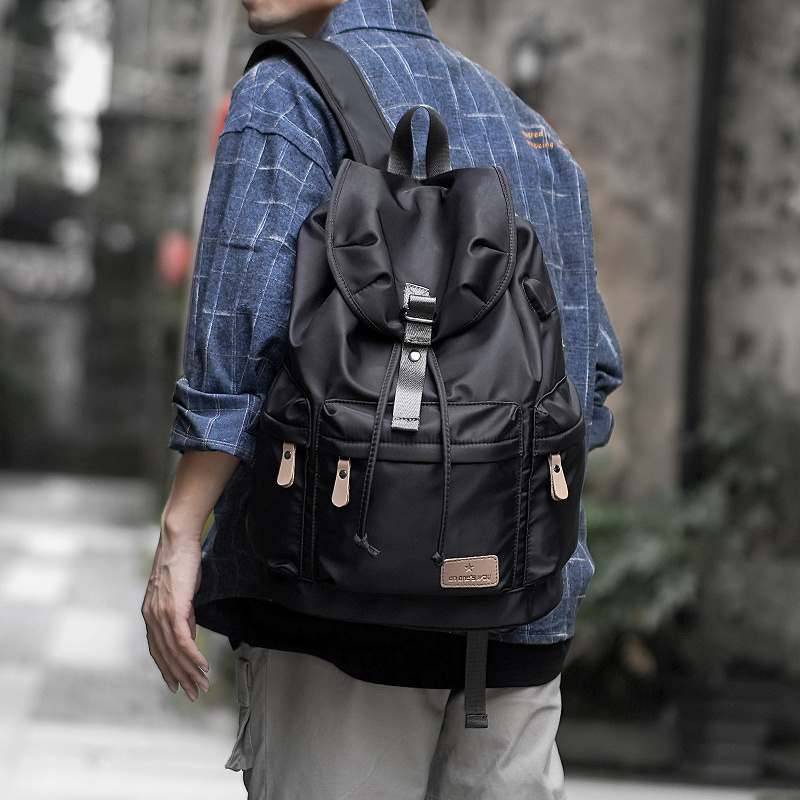 Waterproof 14 Inch Laptop Backpack USB Charging Large Capacity Vintage School Bags For Men Women Daypacks Mochila Male af2a6