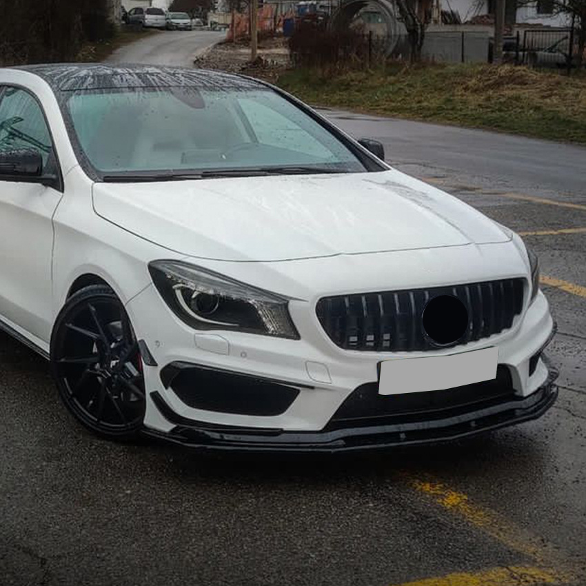 For Mercedes Benz CLA Class C117 CLA200 260 CLA45 AMG 2013-15 Car Front Spoiler Splitter Lower Chin Bumper Canard Lip