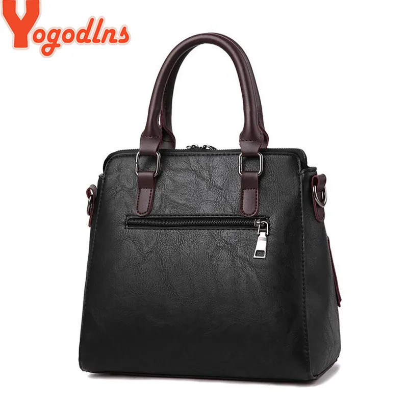 Yogodlns Vintage Leather Womens HandBags Ladies Messenger Bags Tassel ner Crossbody Shoulder Bag Boston Hand 241111