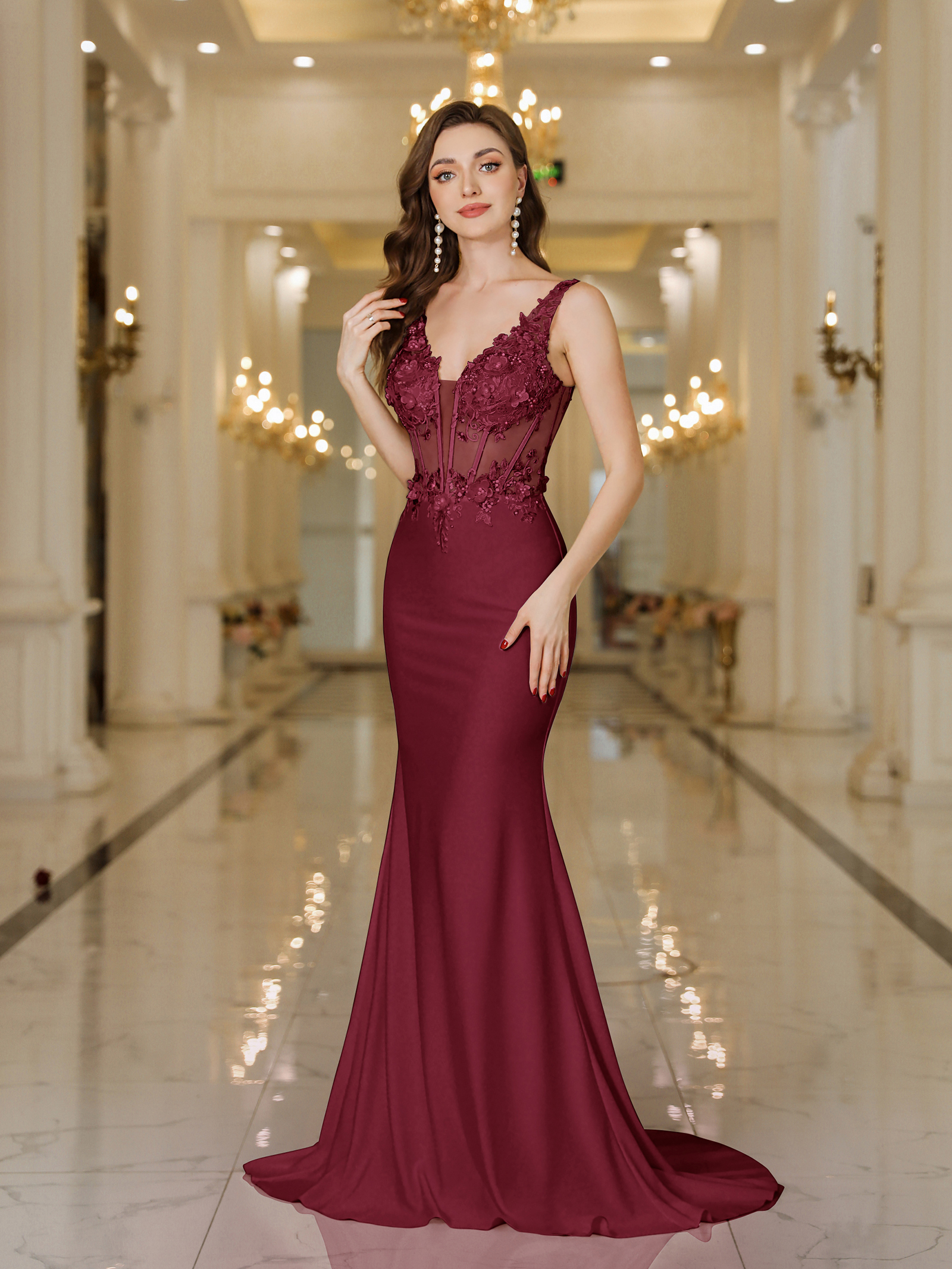 US STOCK Bridesmaid Dresses Variable Wearing Ways Top Quality A-e Sleeveless Wine Red Dusty Blue Navy Maid Of Honor Gowns Wedding Guest Wears Cps3040