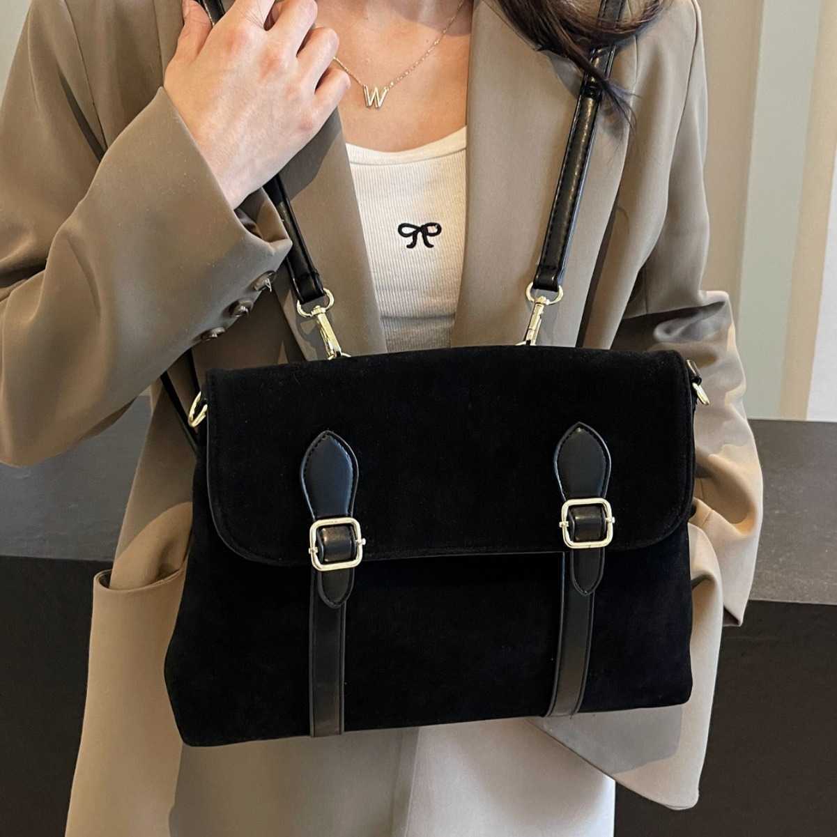 Matte Handbag Autumn And Winter New Korean Version Backpack Large Capacity Single Shoulder Crossbody Messenger Bag