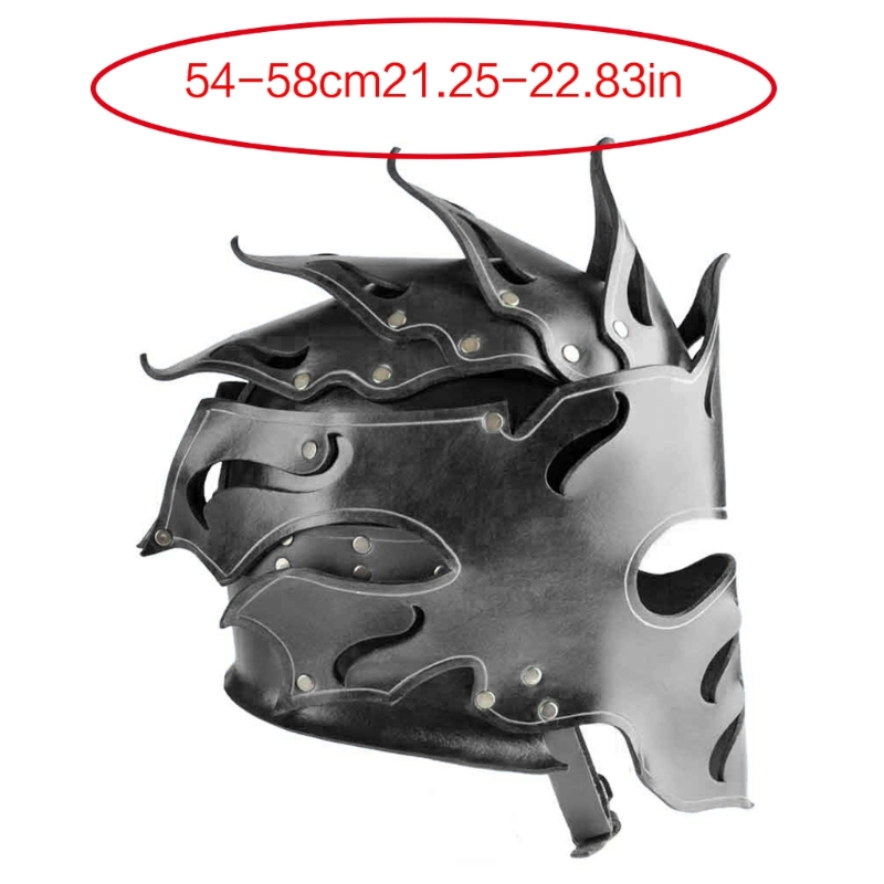 Medieval Templars Halloween Helmet Pirate Knight PU Headgear Hat Soldier Cosplay Costume Head Accessory