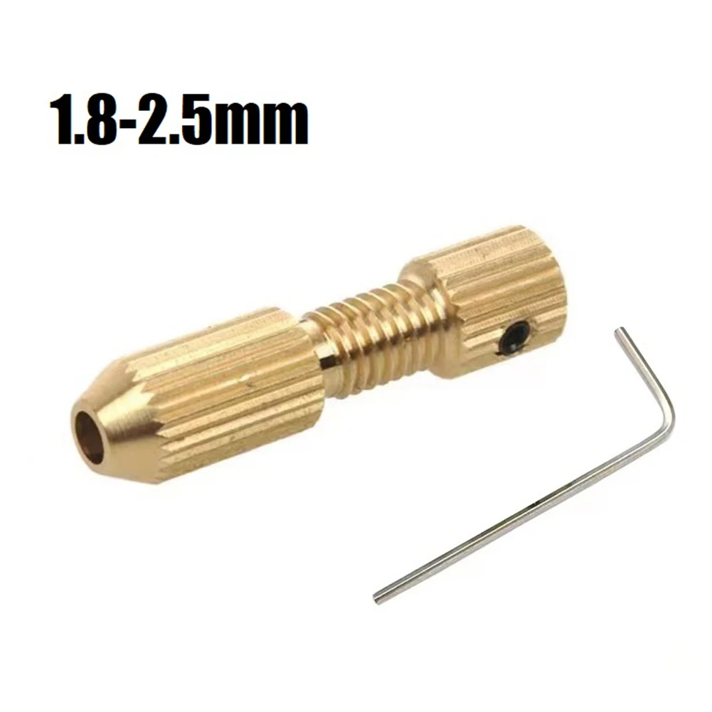 Drill Collet 2pcs/set Brass Chucks 2.0mm Shaft Hole Brass Motor Shaft Clamp For Electric Motor Shaft Drill Bit Tool Chuck Adapte smile