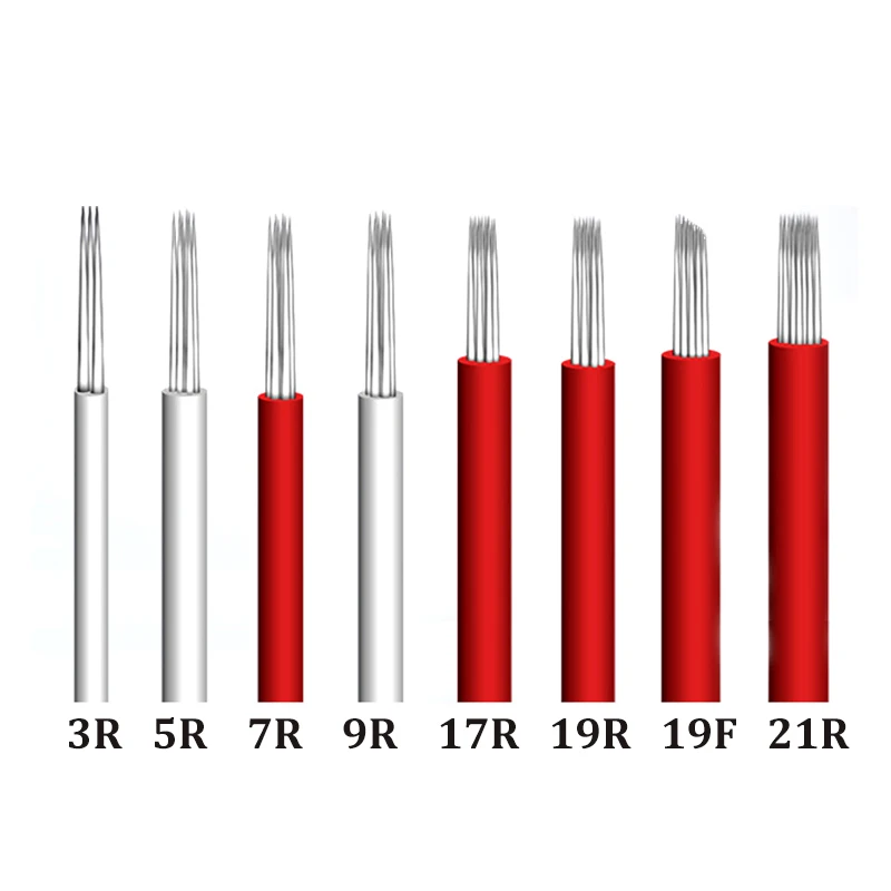 Microblading Needles Fog Eyeborw Makeup Blade Shading Round R3 R5 R7 R9 R19 Tattoo Needle for Tattoo Pen Manual Needles 50pcs