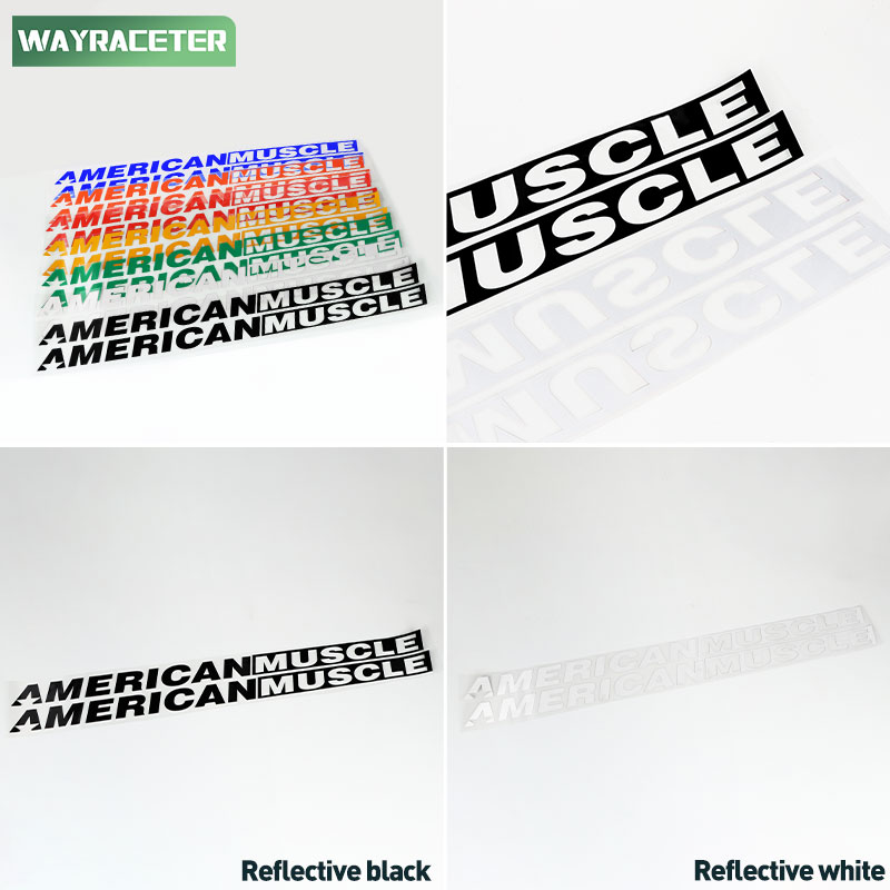 2 Pcs Reflective Front Windshield Windscreen Vinyl Rear Window Sticker For Ford Mustang F150 Ranger American Muscle Accessories