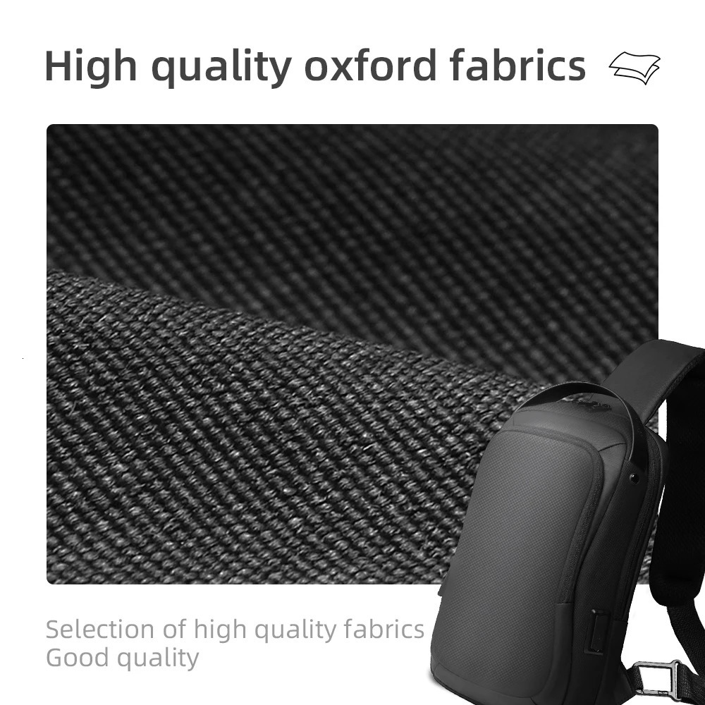 HK Large Capacity Crossbody Shoulder Bag For Men Business Chest Bags Fits in 11 Inch Pad Travel Sling With USB Charging Port 241111