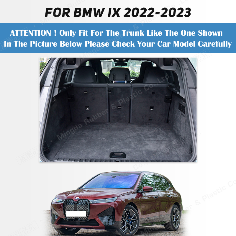 Auto Full Coverage Trunk Mat For iX 2022 2023 Leather Car Boot Cover Pad Cargo Liner Interior Protector Accessories f338a
