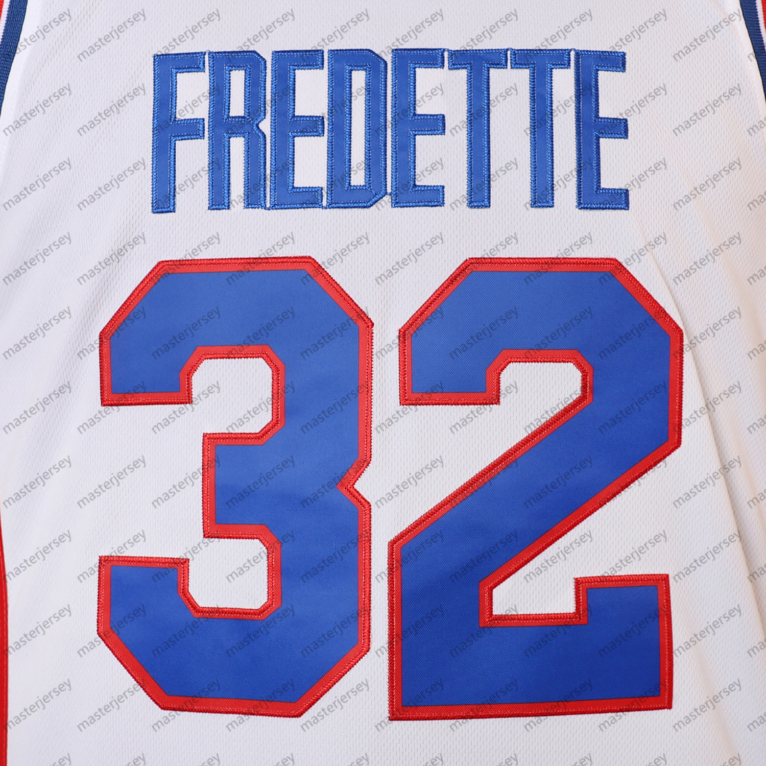#32 FREDETTE Men's Basketball Jersey Sweatshirt - Embroidered Movie Mesh Letters & Numbers, Crew Neck Sleeveless Training Vest, Loose Fit Athleti
