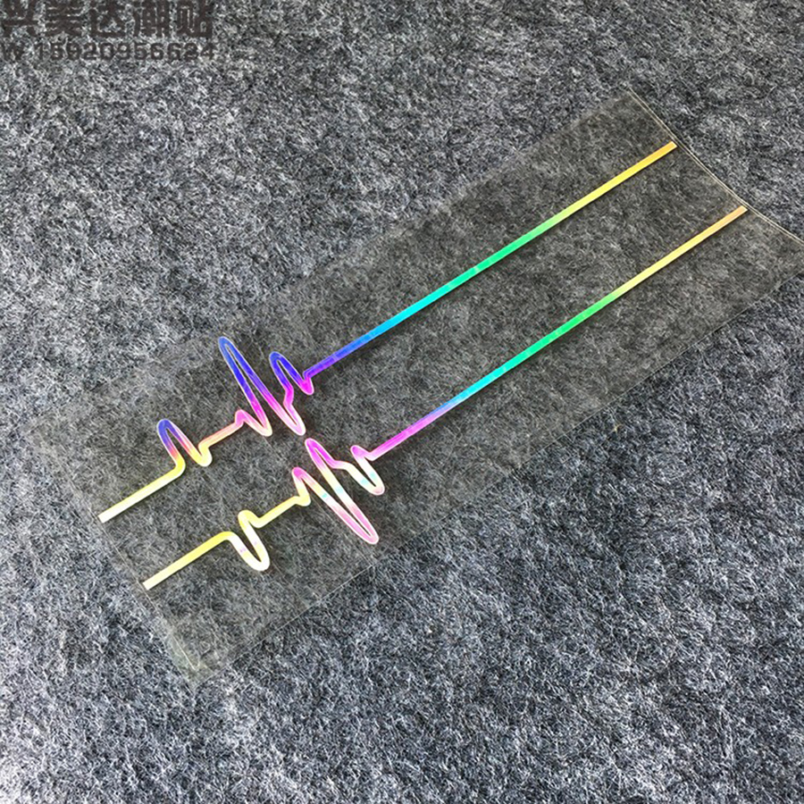 2PCS Creative Stickers Heartbeat Sticker Vinyl Decal for Auto Windshield Bumper Body Fashionable Car Styling Accessories