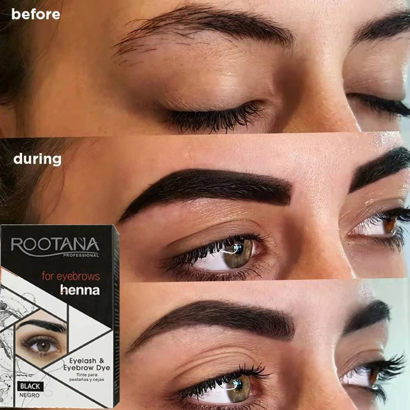 1pcs HENNA EYEBROWS TINT Professional Brow Dye Cream Makeup Waterproof Long-lasting Dye Tattoo Cream Henna Eyebrow brow liner beada