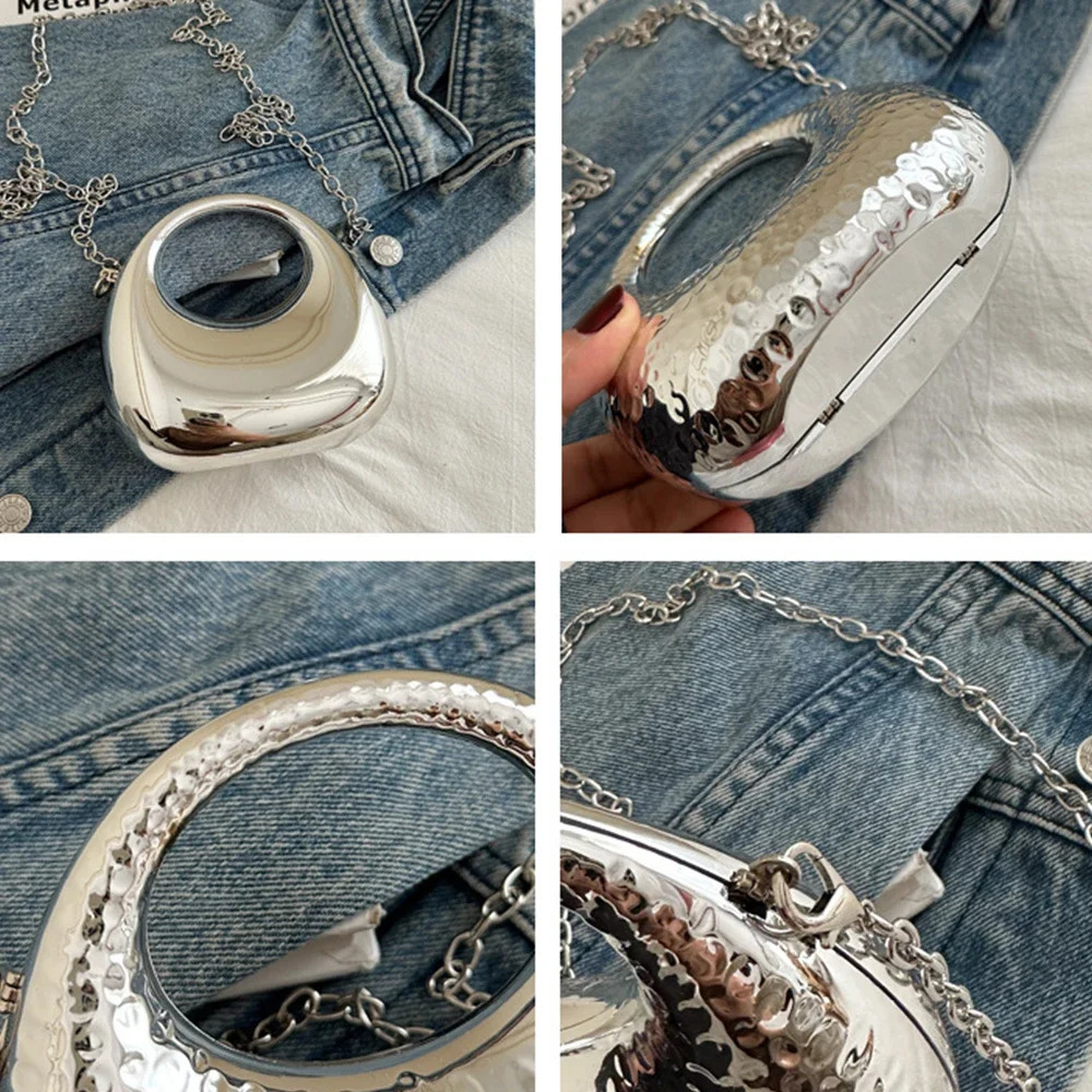 Mini Acrylic Clip Bag Party Evening Bags for Women Small Shell Handbag Coin Lipstick Purses Shoulder Crossbody Bag Clutch 241112