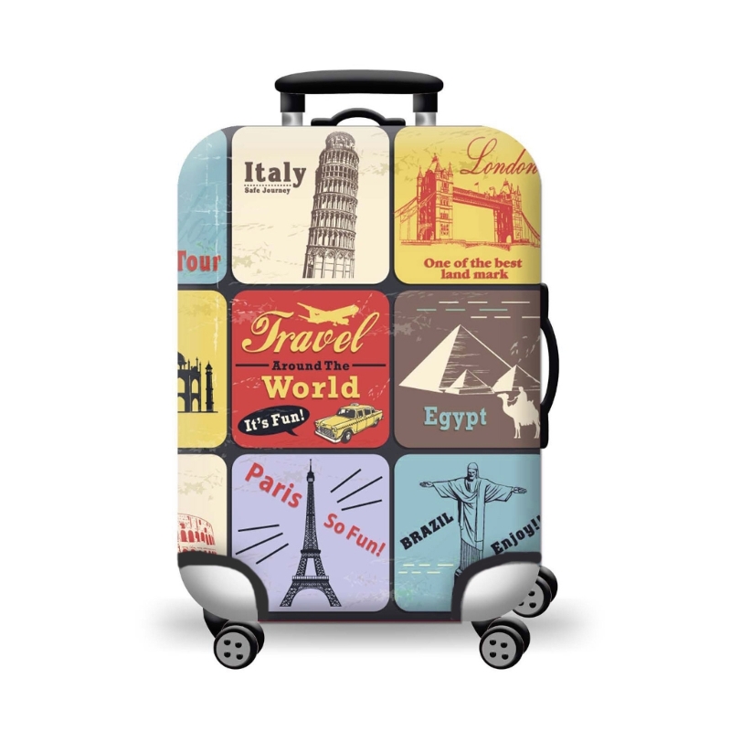 Washable Suitcase Protector Lage Sleeve Anti-scratch Protective Cover Dust-proof for 18-32Inch Suitcase Elastic Cover 6ad86