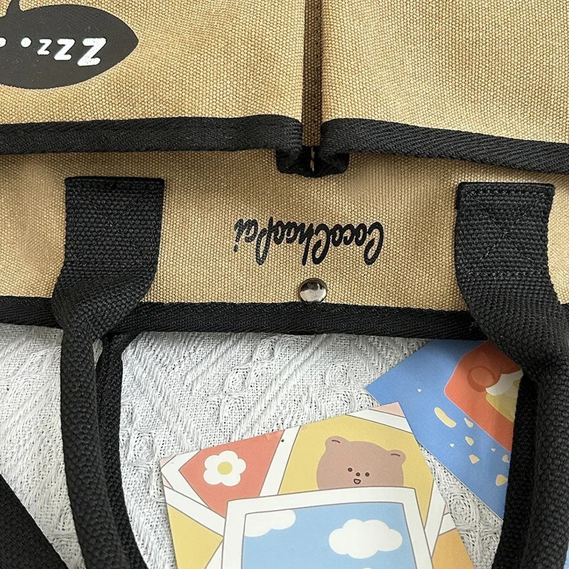 Panda Style Splicing Adjustable Shoulder Bag High Quality Niche Large Capacity Versatile Bag 241111