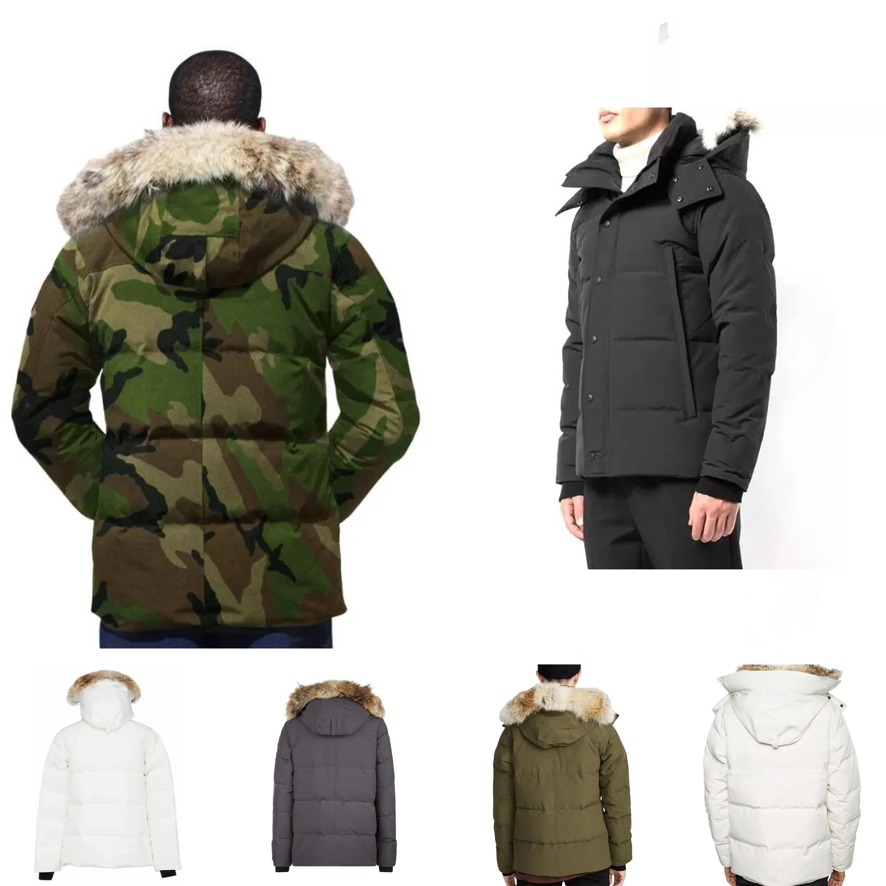 24's Can Winter Fourrure Down Parka Homme Warm Outerwear Wolf Fur Hooded Fourrure Manteau Jacket Coat Hiver Doudoune Mens