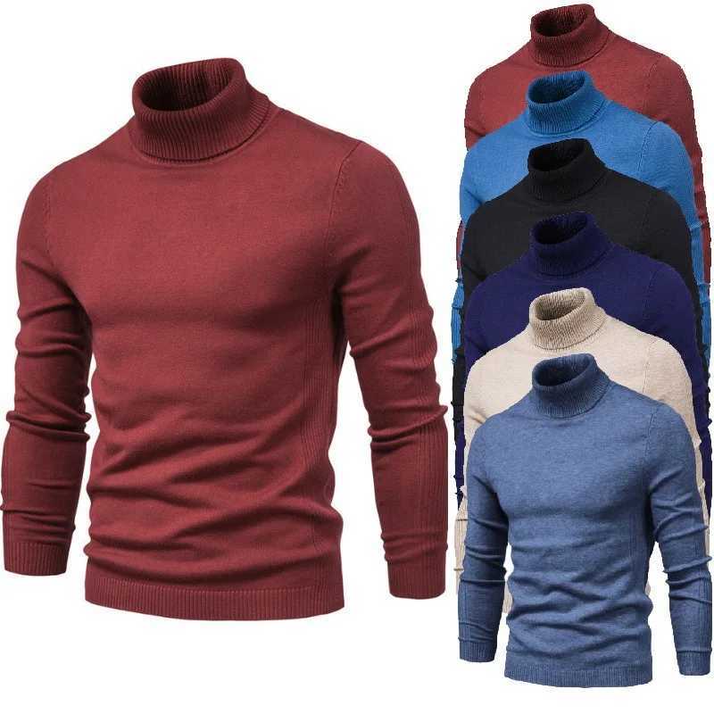 Mens Wear Europe and America Autumn/Winter Mens Wear New Bottom Sweater Slim Turtle Neck Casual Knitted Sweater W2411111