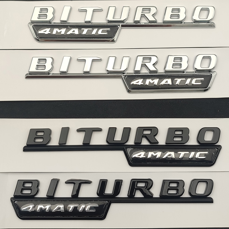 3D ABS Chrome Black C 43 Letters Sticker BITURBO 4MATIC Emblem Car Badge For Mercedes C43 AMG W205 W204 Accessories
