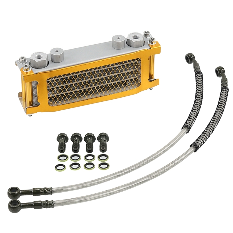 Oil Cooler Motorcycle Aluminium Oil Cooling Radiator System for Monkey Bike 50-140cc Dirt Bike ATV Motocross Accessories