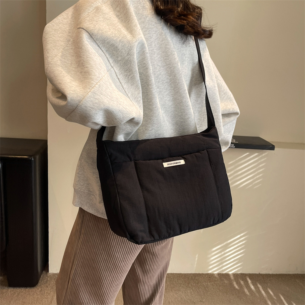 New Fashion Space Padded Cotton Women Shoulder Bags Winter Nylon Down Quilted Shopper Sling Bags Female Crossbody Bags Pouch