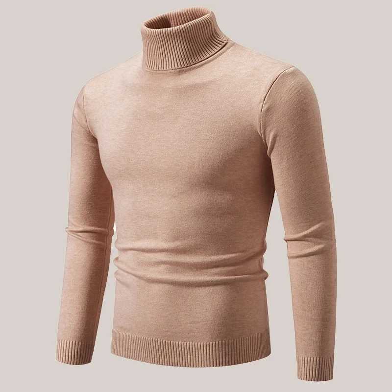 5XL Mens Sweater Ultra Thin Fit Pulling Flower Mens Knitted Sweater Bottom Shirt Autumn and Winter Turtle Neck Warm Solid Color Sweater W2411111