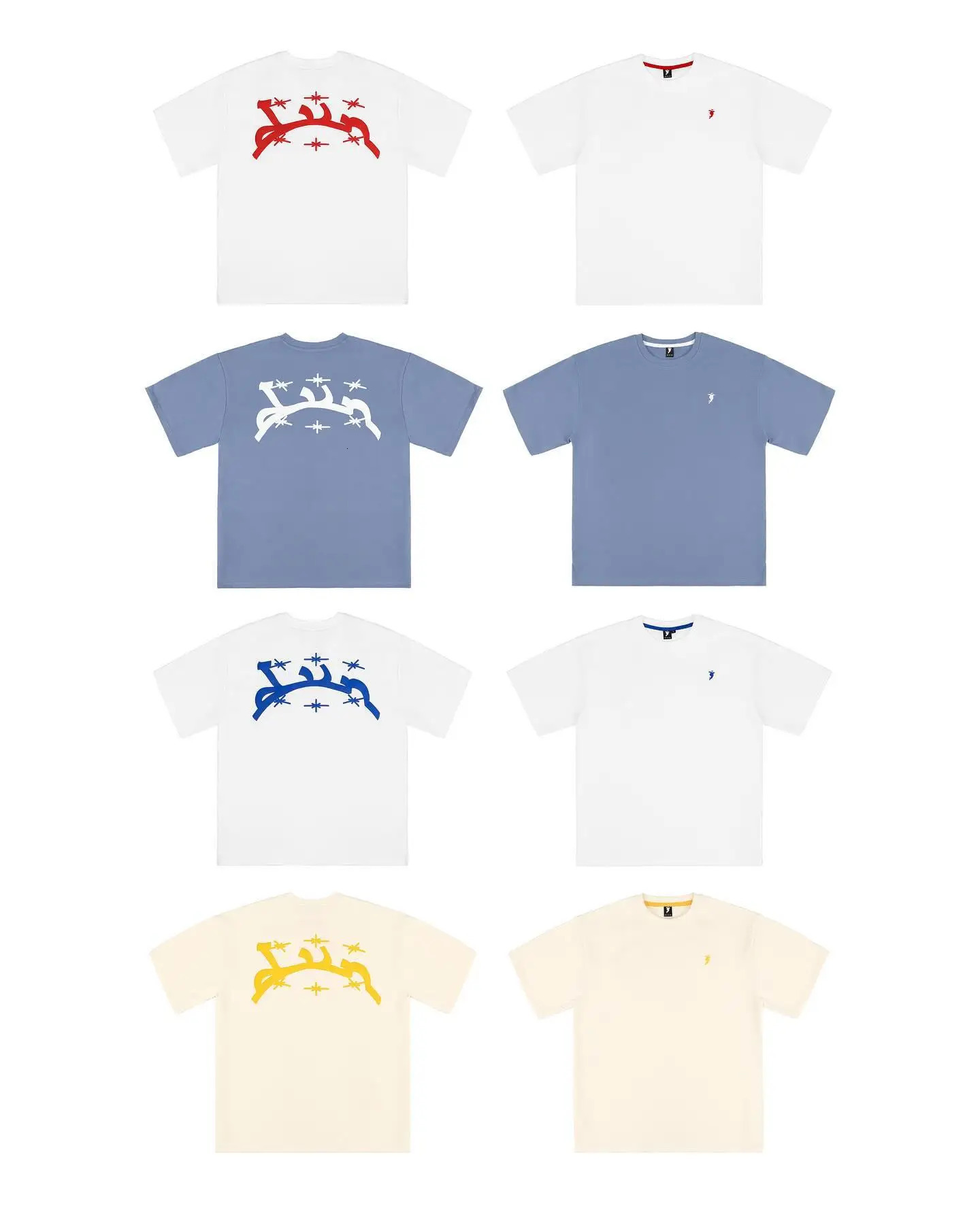 Fashion Embroidered T-shirt Mens Fashion T-shirt Cotton Summer Casual Top Hip Hop Loose Womens Harajuku T-shirt 241112