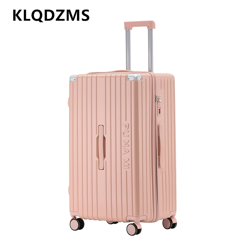 KLQDZMS 20"24"26"28 Inch High-quality Lage Large-capacity Trolley Case Men Boarding Box Universal Wheel Rolling Suitcase f9556