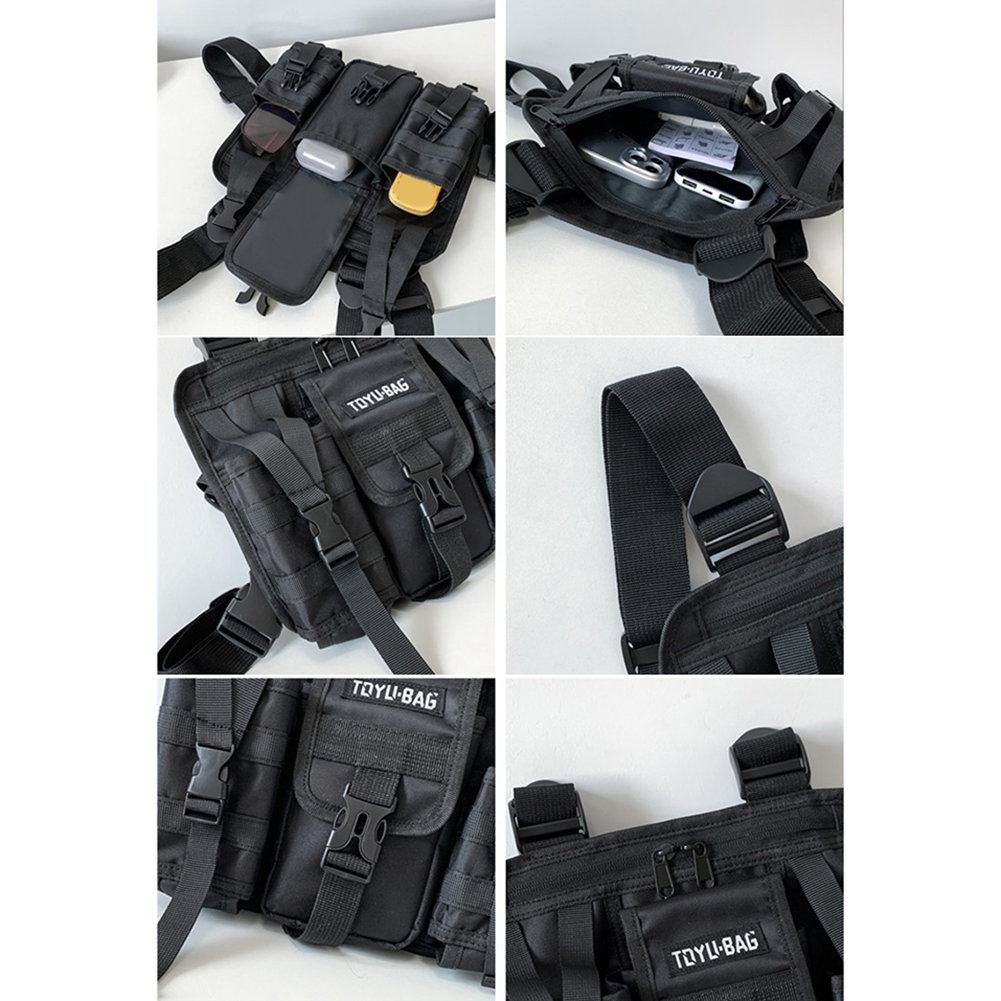 Airsoft Tactical Vest Oxford CS Match Wargame Chest Bag Rig Gear Pack Magazine Pouch Holster Molle System Shoulder Bag