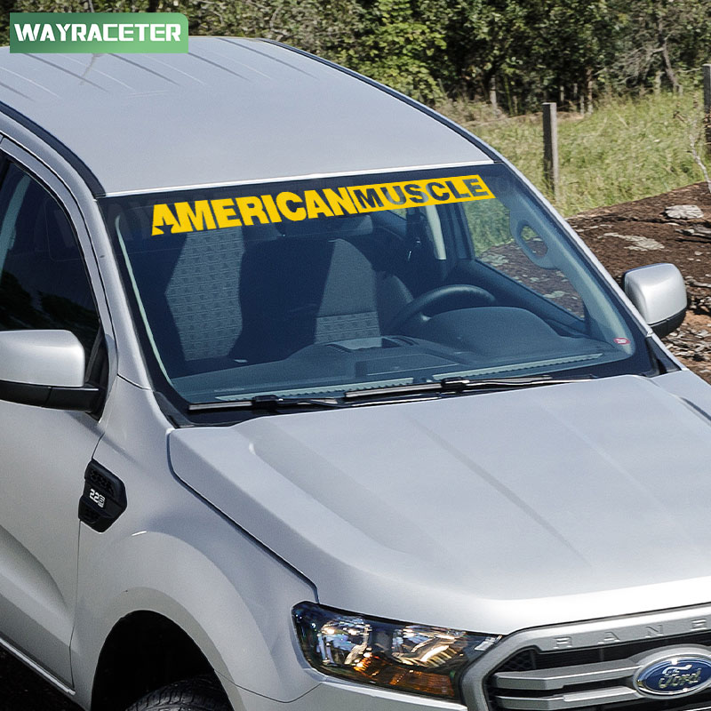 2 Pcs Reflective Front Windshield Windscreen Vinyl Rear Window Sticker For Ford Mustang F150 Ranger American Muscle Accessories